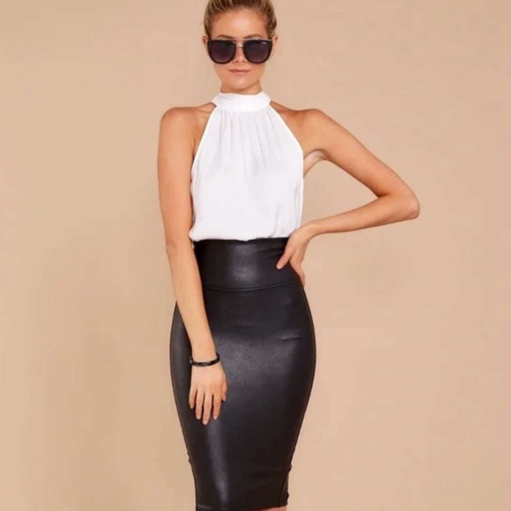 SPANX Black Midi Skirt